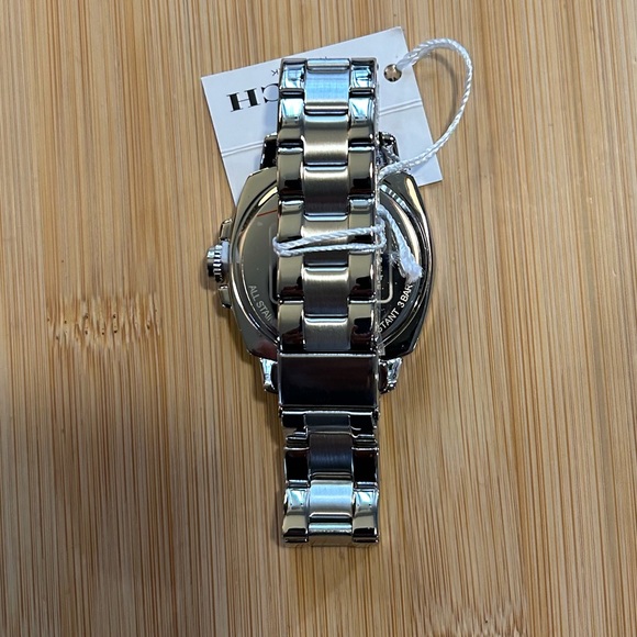 COACH BOYFRIEND WATCH WITH 38MM SILVER CHRONOGRAPH FACE & SILVER BRECLET - Picture 4 of 6